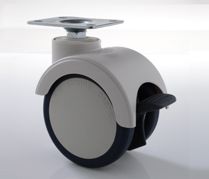 BSD-120P Ruota girevole per installazione con montaggio su piastra superiore per rotelle per mobili per dispositivi mobili ospedalieri