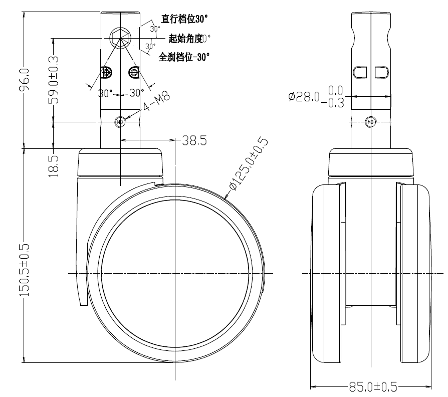 A125C-062-D28X96-3D-2/30
