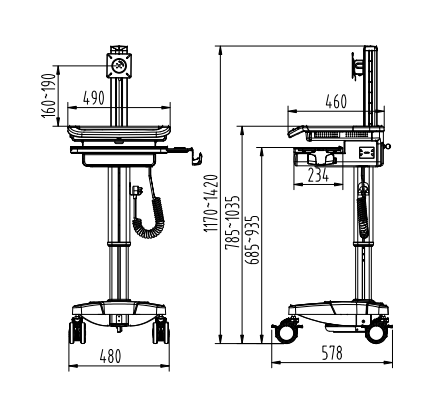 PAB-00-3 Carrello per computer